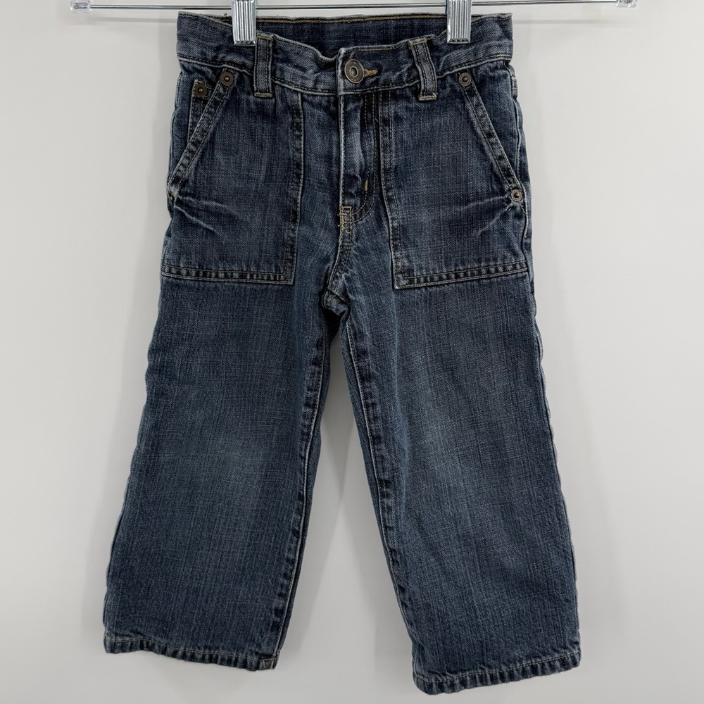 Jamie & Jack Toddler Boys Lined Jeans 3T Dark Wash Flannel Lined Workwear Denim